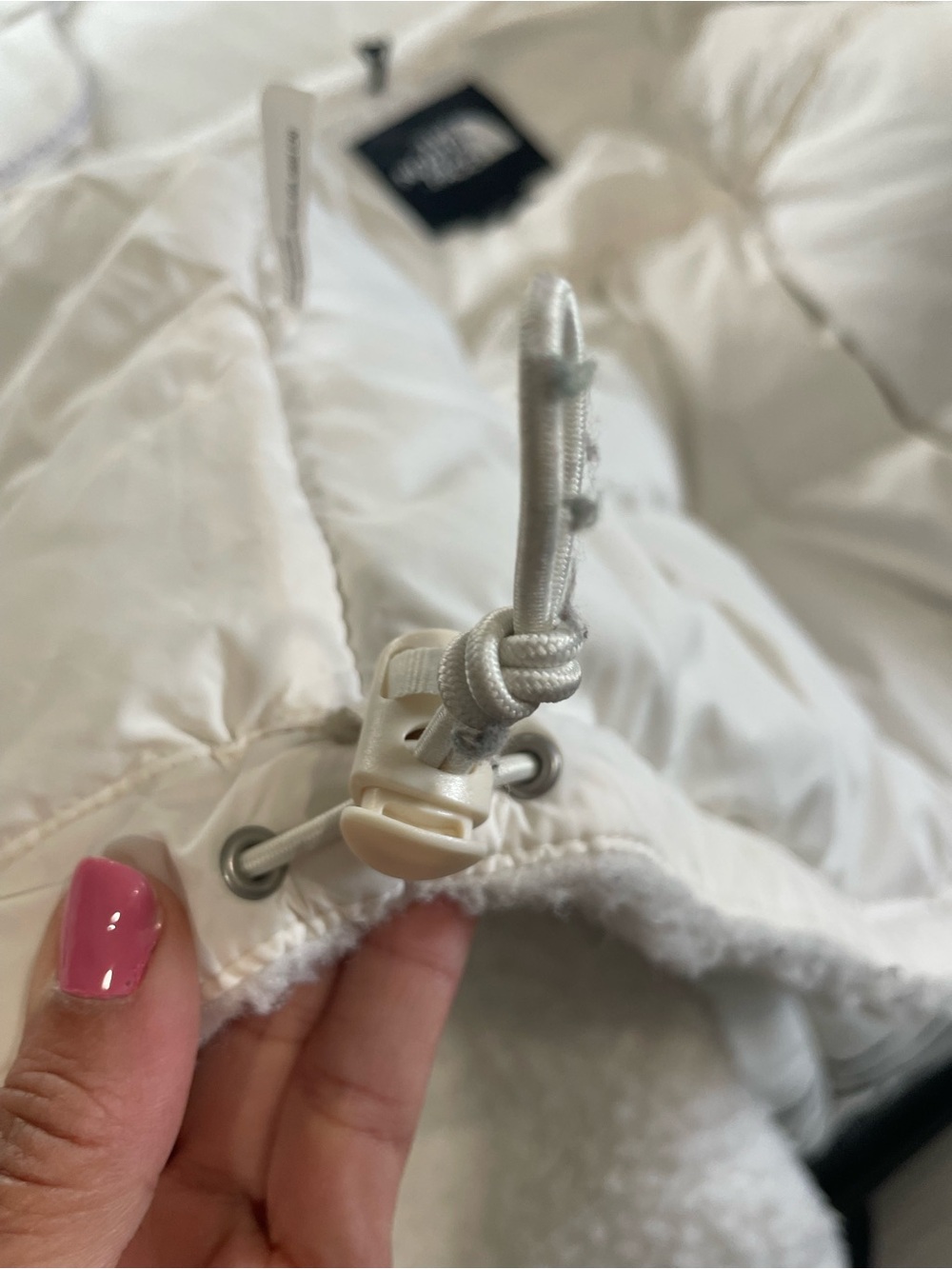 The North Face White Nuptse Sherpa Puffer Jacket - Picture 7 of 9